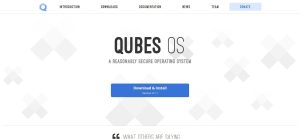 صفحه اصلی Qubes OS